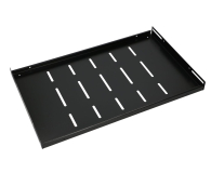 ExtraLink Półka do szaf wiszących 19" 300MM 1U (czarna) - 492328 - zdjęcie 3